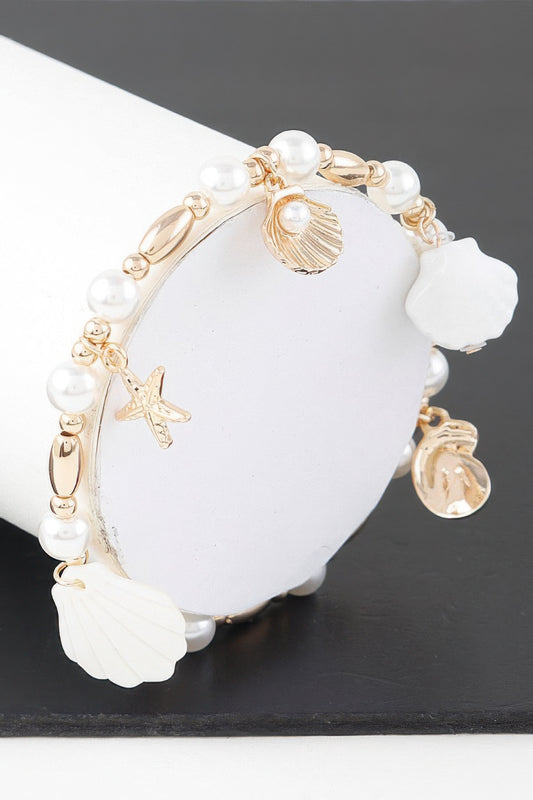 Under The Sea Pearl Charm Bracelet | Mixtshop LLC