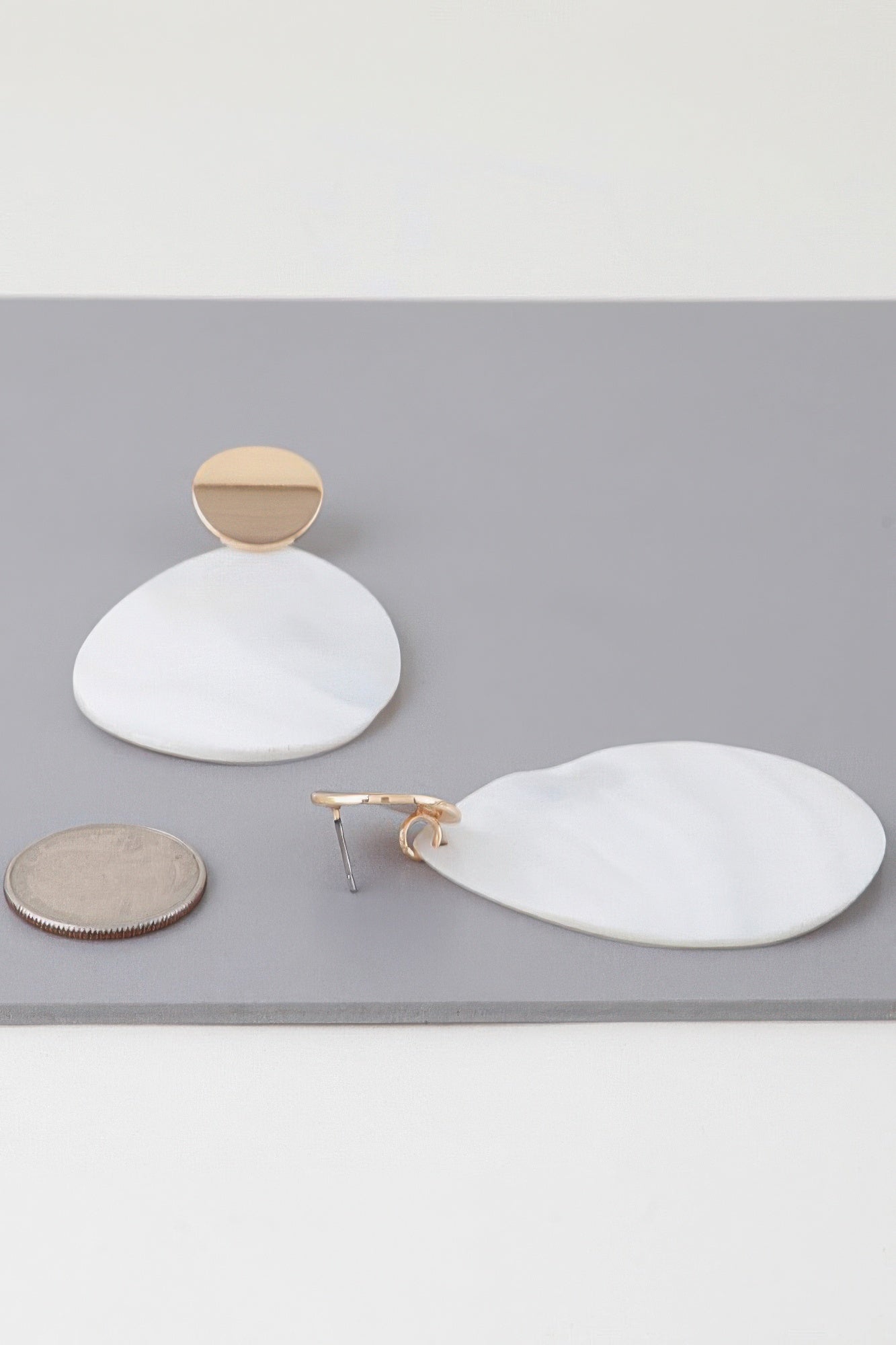 Marbled Stone Oval Earrings | Mixtshop LLC