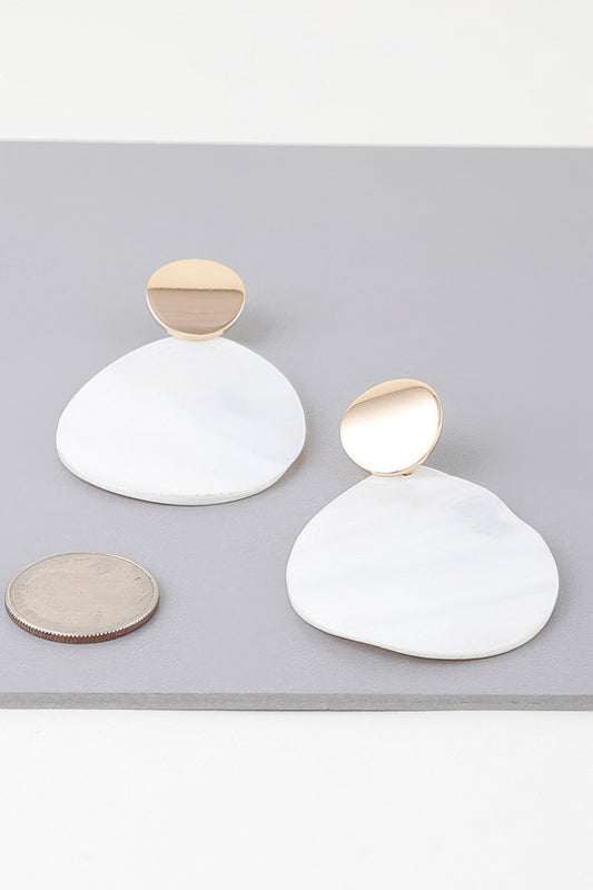 Marbled Stone Oval Earrings | Mixtshop LLC