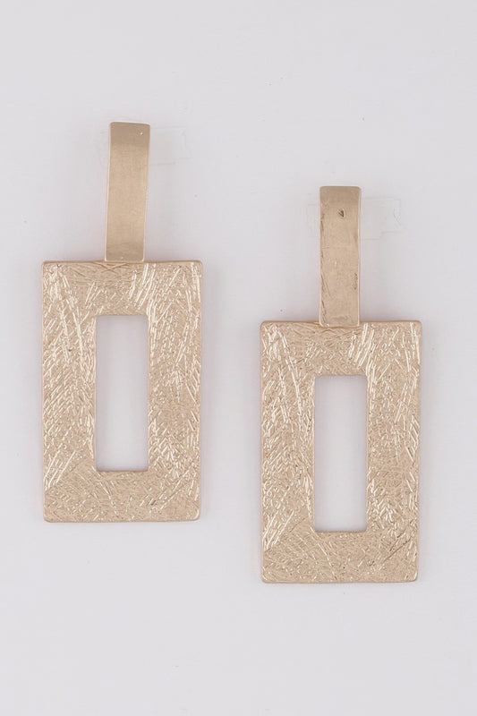 Modern Brushed Frame Earrings | Mixtshop LLC