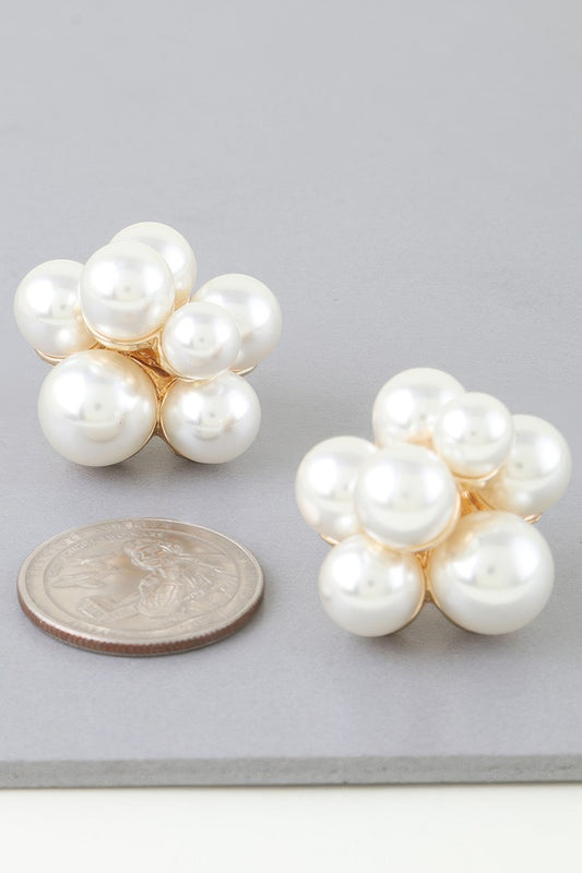 Pearl Flower Bundle Stud Earrings | Mixtshop LLC
