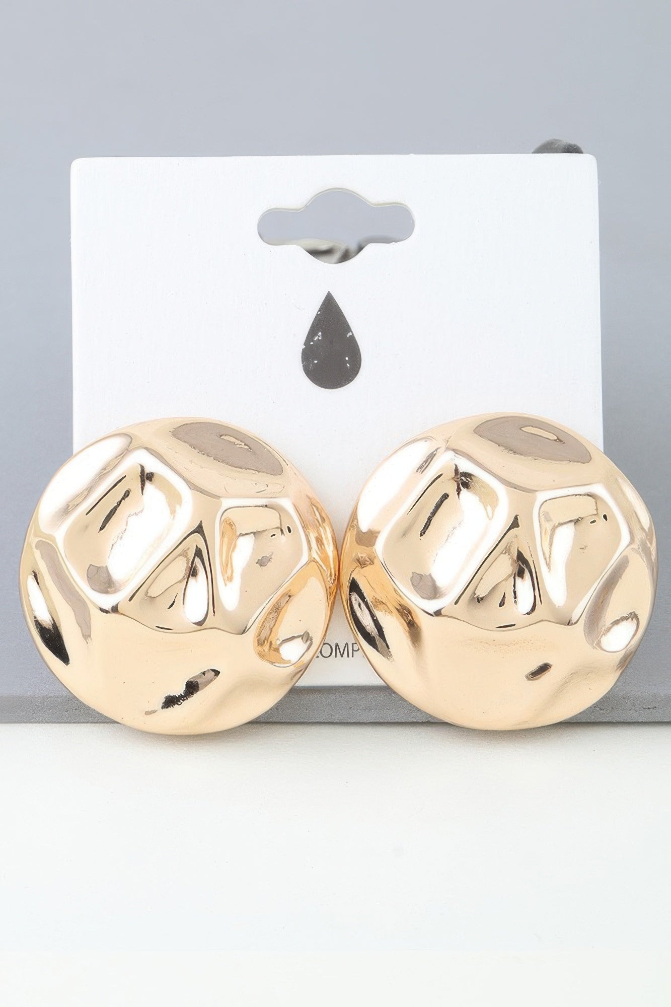 Shiny Hammered Dome Earrings | Mixtshop LLC