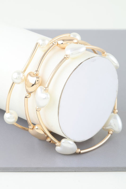 Simple Heart Beaded Wrap Bracelet | Mixtshop LLC