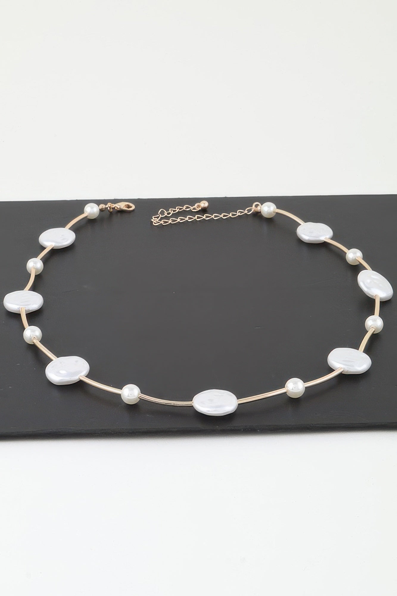 Modern Stone Beaded Charm Necklace | Mixtshop LLC