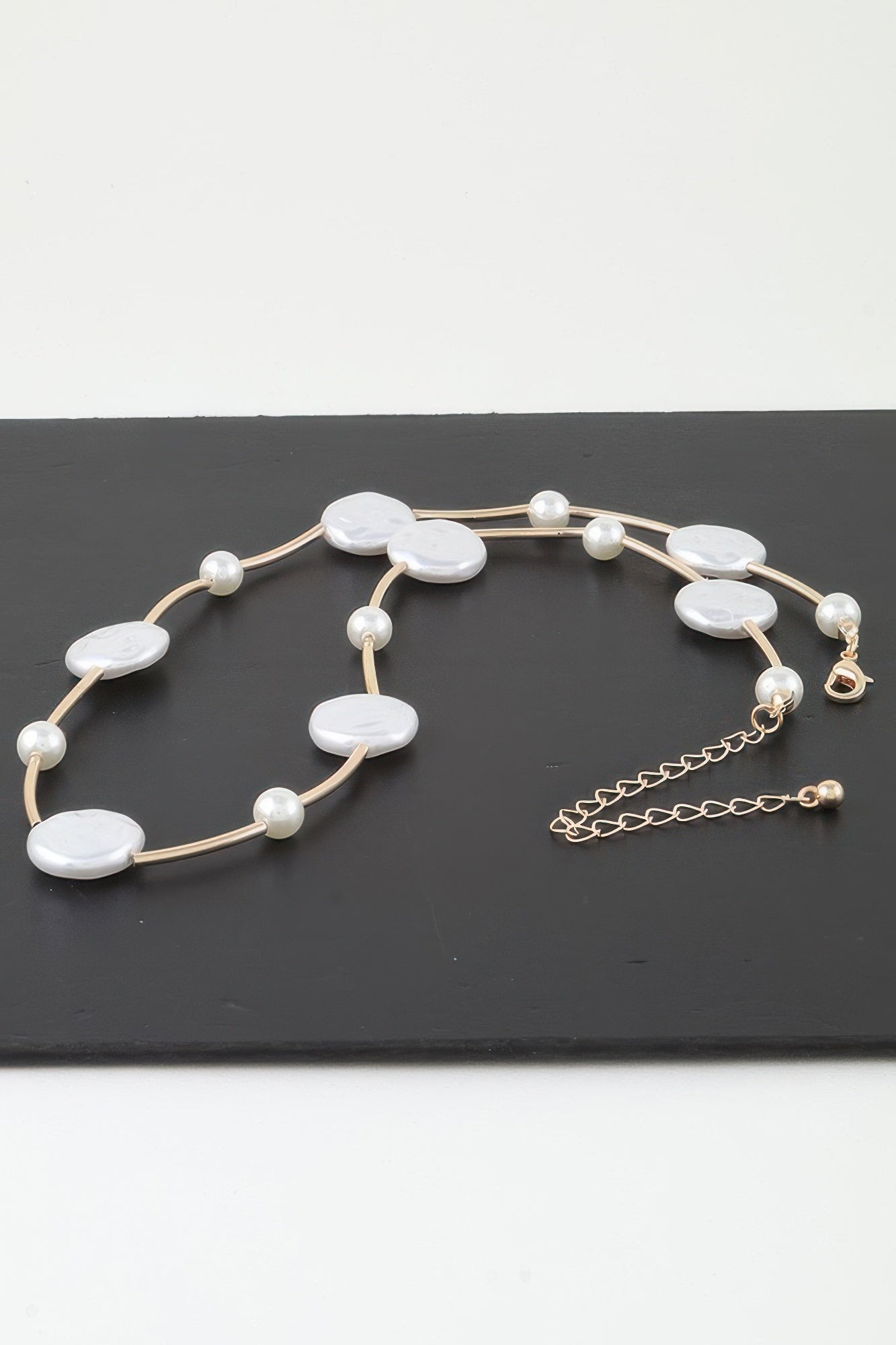 Modern Stone Beaded Charm Necklace | Mixtshop LLC