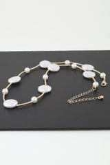 Modern Stone Beaded Charm Necklace | Mixtshop LLC