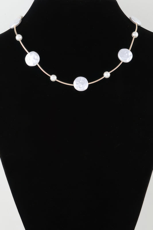 Modern Stone Beaded Charm Necklace | Mixtshop LLC