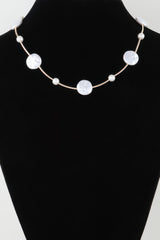 Modern Stone Beaded Charm Necklace | Mixtshop LLC