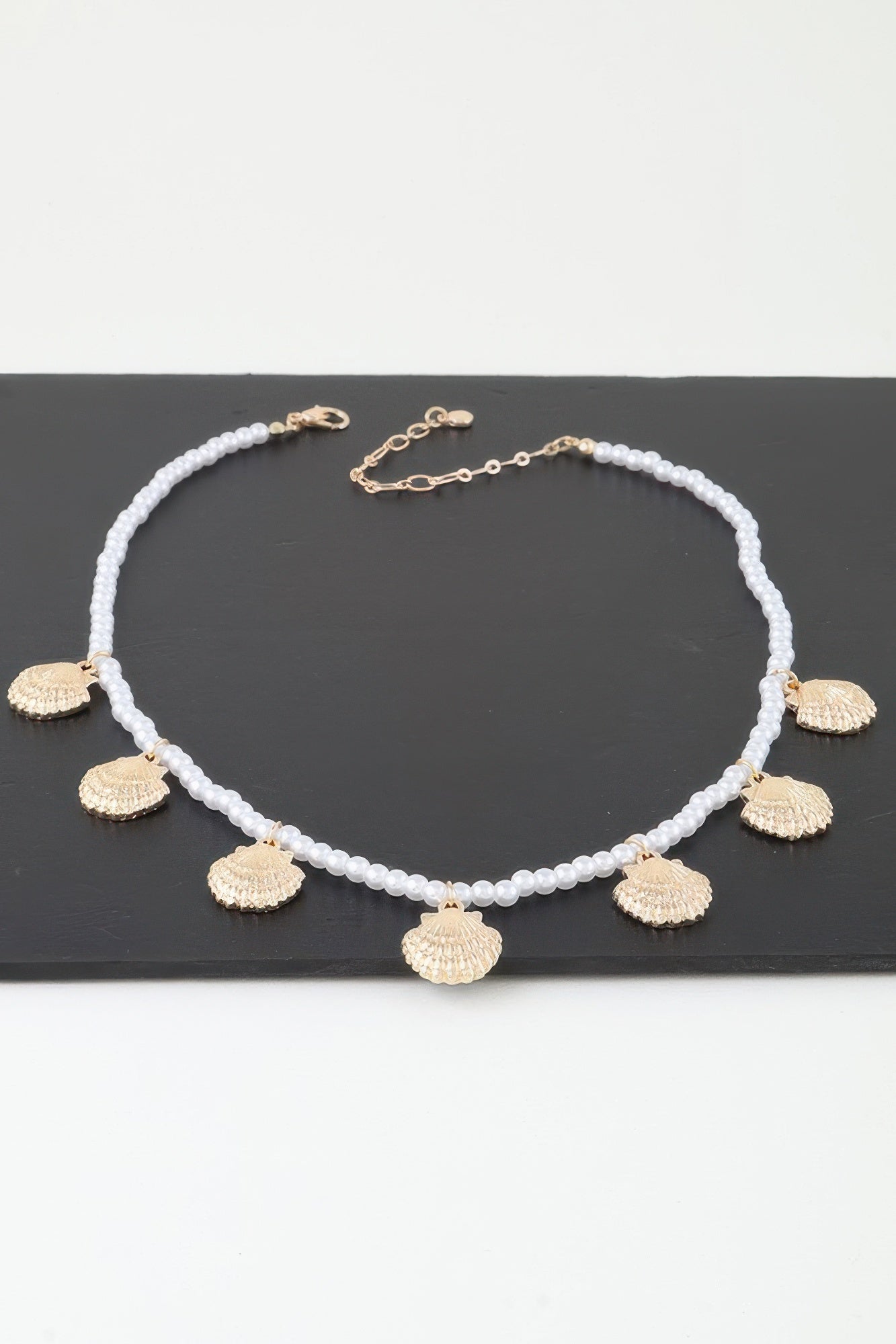 Clamshell Charm Pearl Necklace | Mixtshop LLC