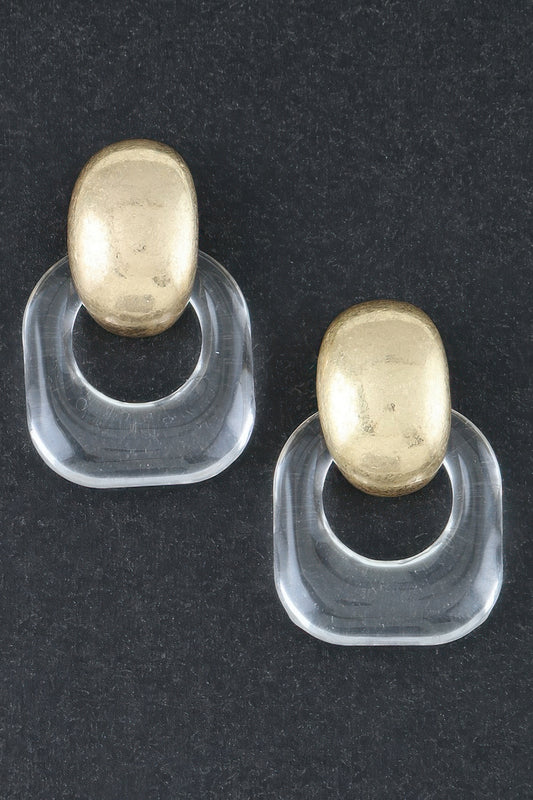 Modern Transparent Drop Earrings | Mixtshop LLC