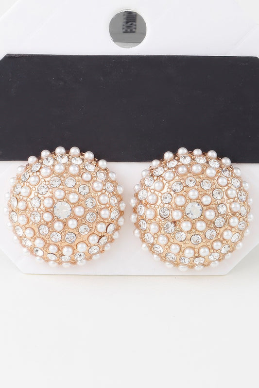 Pearled Dome Stud Earrings | Mixtshop LLC