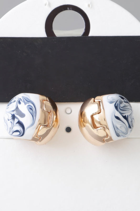 Vintage Marble Swirl Clasp Earrings | Mixtshop LLC
