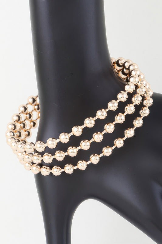 Wide Triple Beaded Cuff Bracelet | Mixtshop LLC