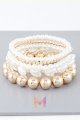 Multi Heart Stone Beaded Bracelet | Mixtshop LLC