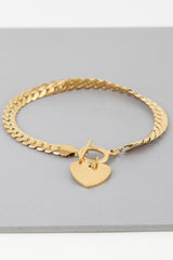 Heart Toggle Curb Chain Bracelet | Mixtshop LLC