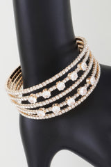 Multi Jeweled Cuff Bracelet | Mixtshop LLC