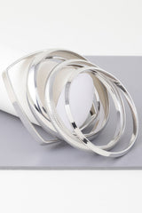Multi Shiny Silver Layer Bracelet | Mixtshop LLC