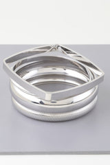Multi Shiny Silver Layer Bracelet | Mixtshop LLC