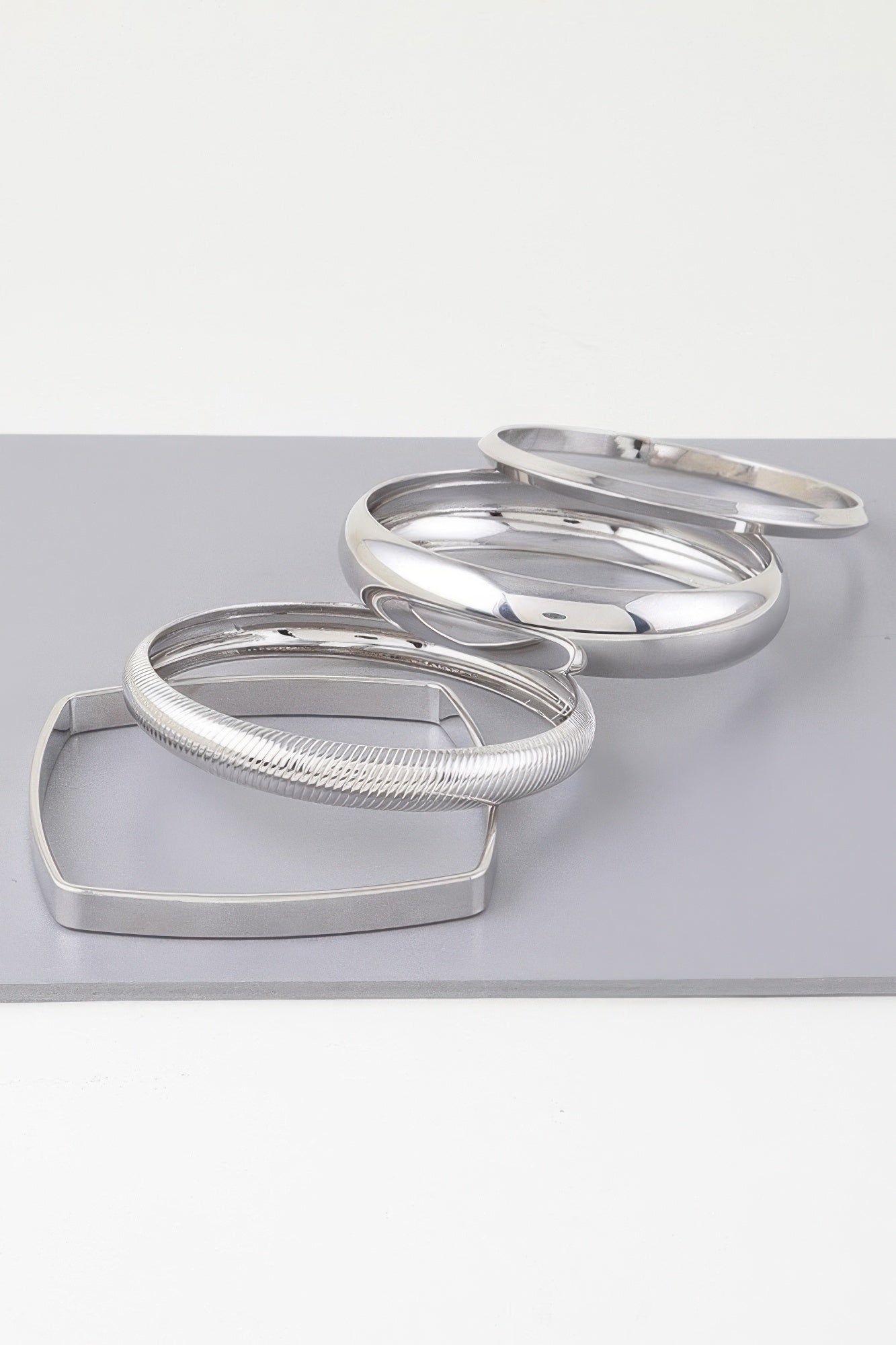 Multi Shiny Silver Layer Bracelet | Mixtshop LLC