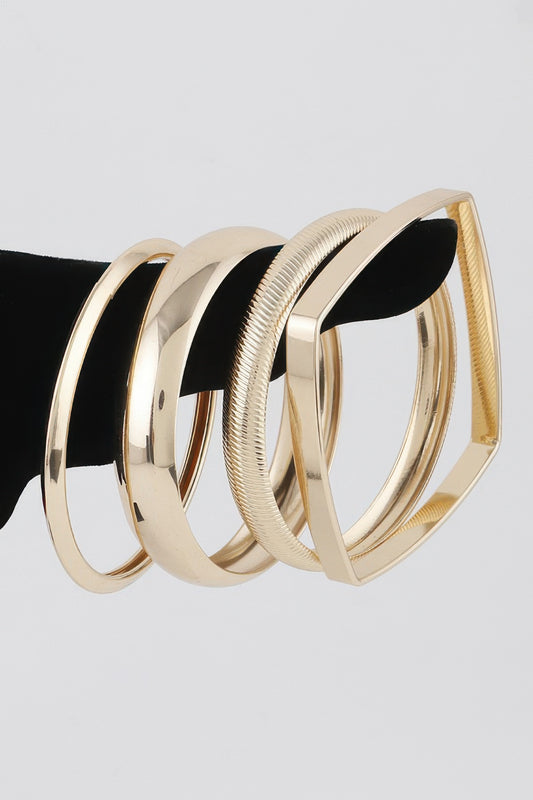 Multi Shiny Silver Layer Bracelet | Mixtshop LLC