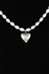 Shiny Heart Pearl Beaded Necklace | Mixtshop LLC