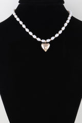 Shiny Heart Pearl Beaded Necklace | Mixtshop LLC