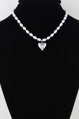 Shiny Heart Pearl Beaded Necklace | Mixtshop LLC