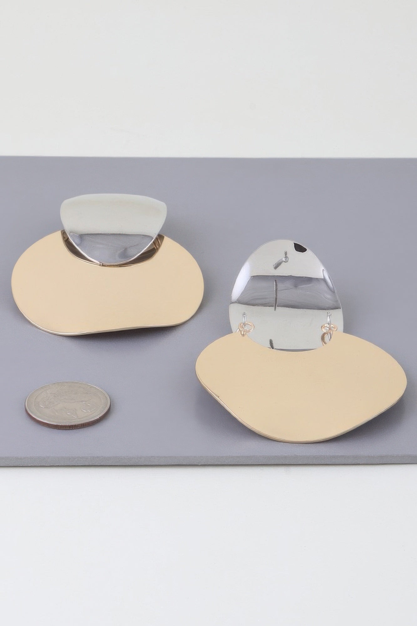 Shiny Modern Disc Earrings | Mixtshop LLC