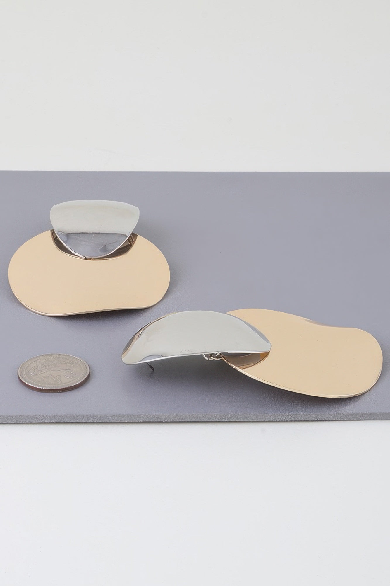 Shiny Modern Disc Earrings | Mixtshop LLC