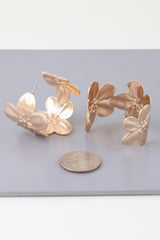 Gold Floral Hoop Earrings | Mixtshop LLC