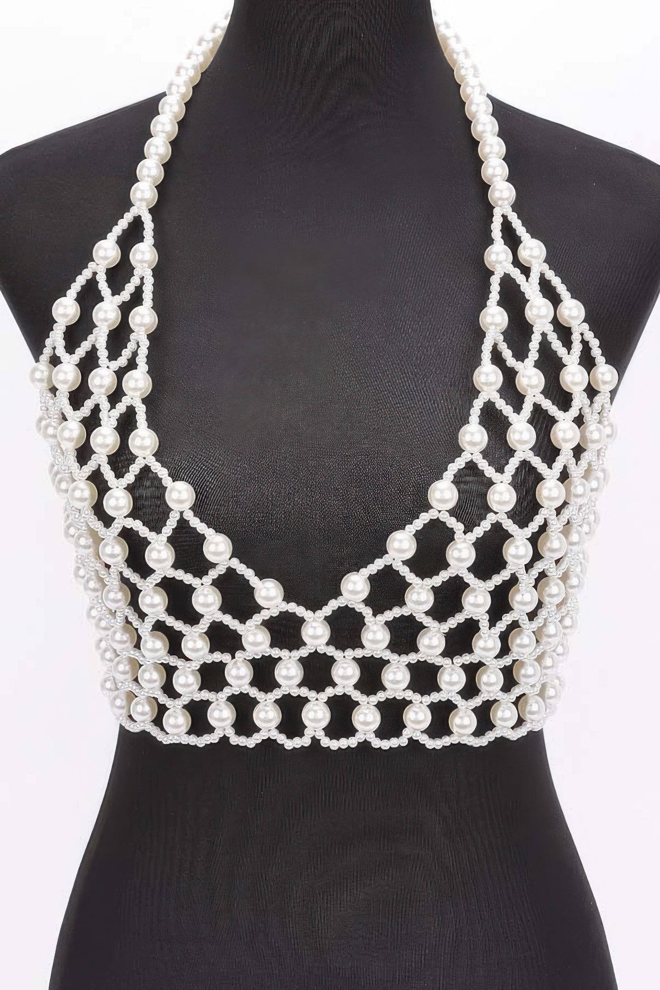 Faux Pearl Halter Neck Top | Mixtshop LLC