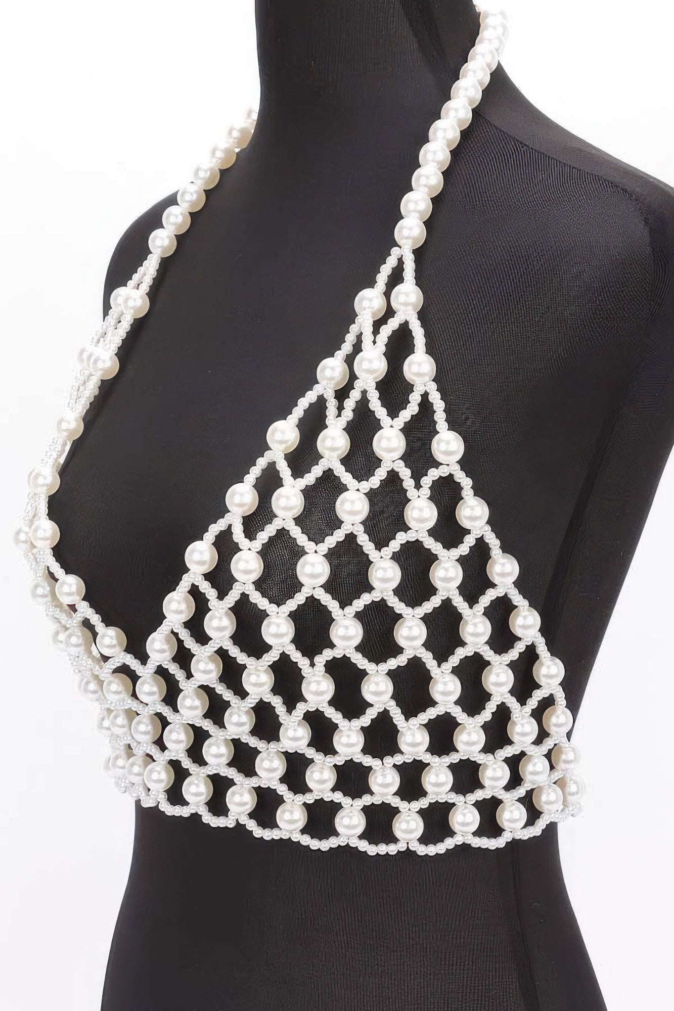 Faux Pearl Halter Neck Top | Mixtshop LLC