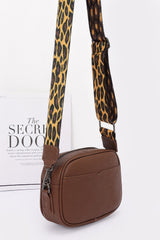 Faux Leather Camera Bag W/leopard Strap | Mixtshop LLC