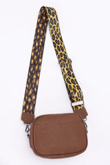 Faux Leather Camera Bag W/leopard Strap | Mixtshop LLC