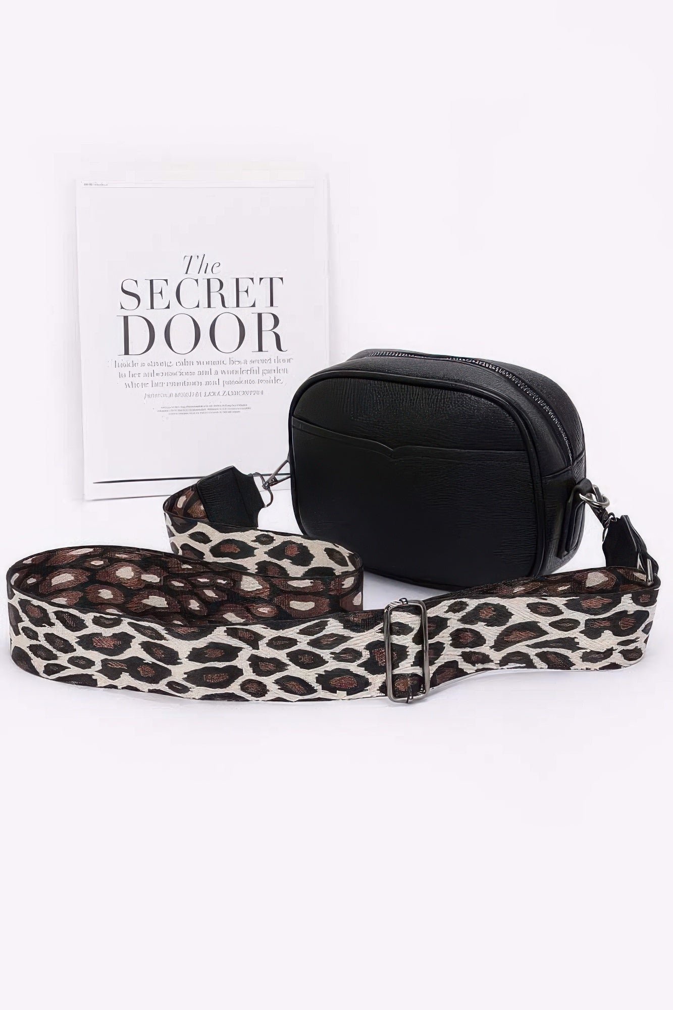 Faux Leather Camera Bag W/leopard Strap | Mixtshop LLC