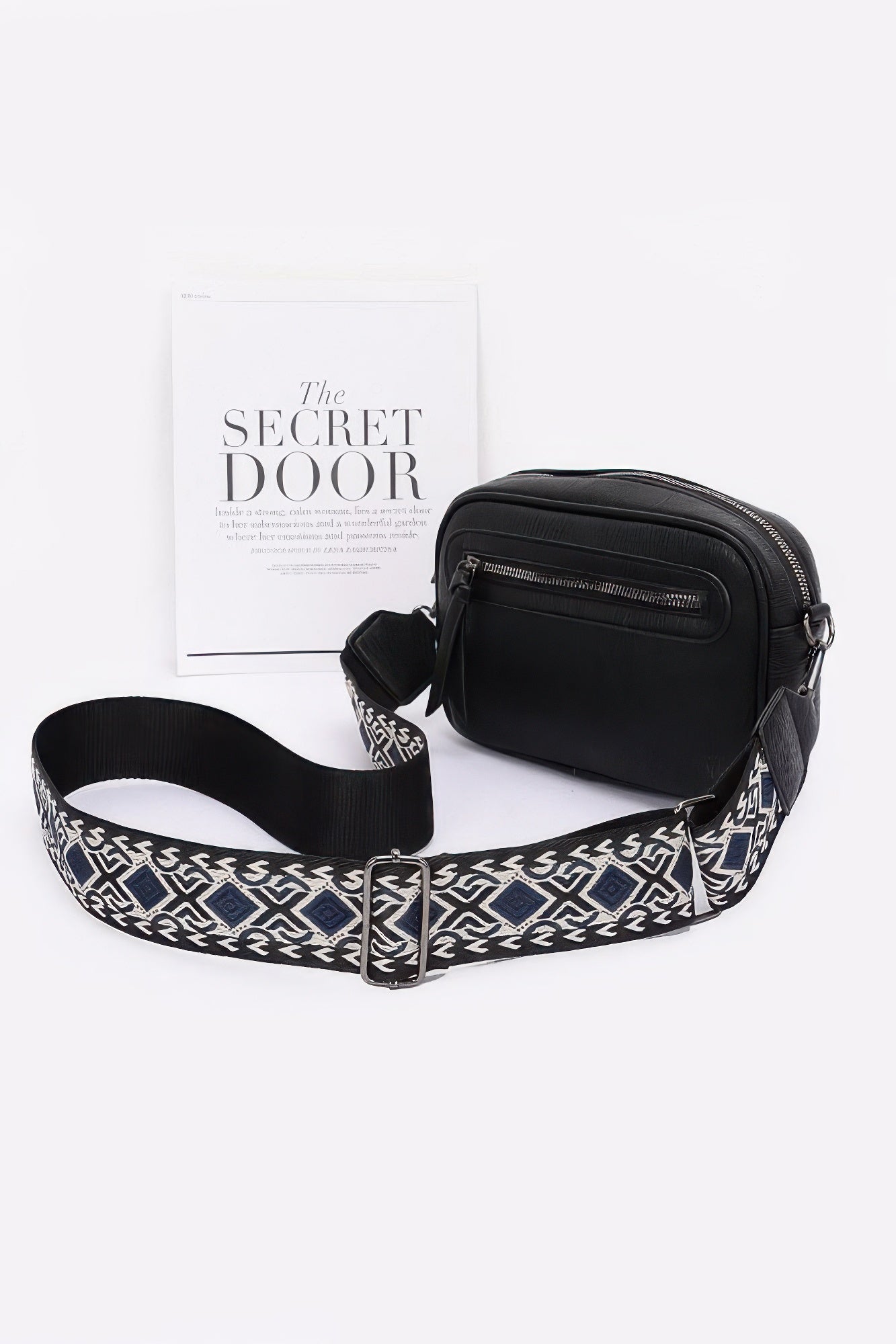 Faux Leather Camera Bag W/multi Color Strap | Mixtshop LLC