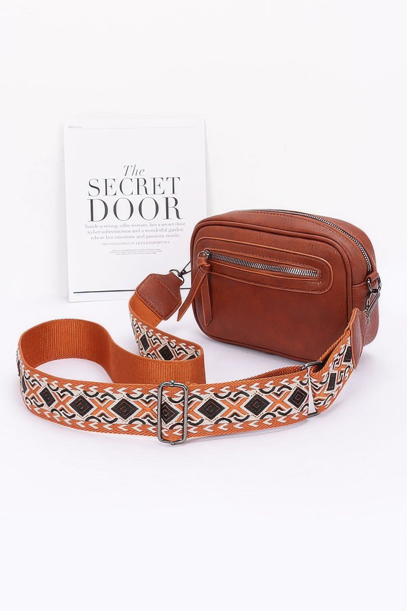 Faux Leather Camera Bag W/multi Color Strap | Mixtshop LLC