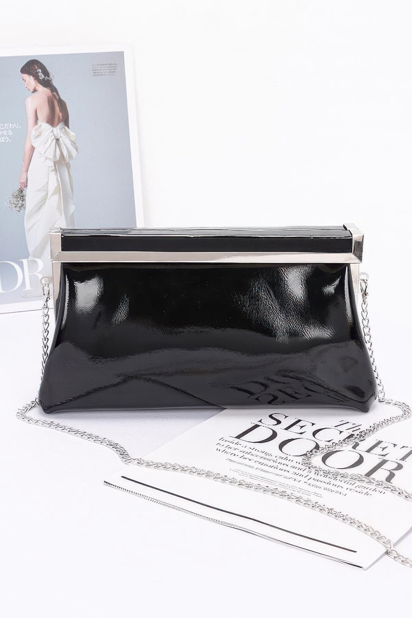Patent Leather Frame Clutch Bag | Mixtshop LLC