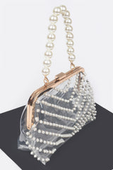 Stone Studded Transparent Clutch | Mixtshop LLC