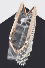Stone Studded Transparent Clutch | Mixtshop LLC