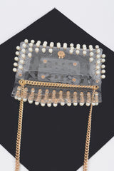 Rhinestone Clear Belt Bag W/chain | Mixtshop LLC