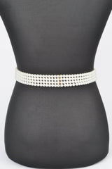 Faux Pearl Elastic Belt | Mixtshop LLC