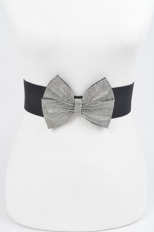 Rhinestone Ribbon Elastic Belt | Mixtshop LLC