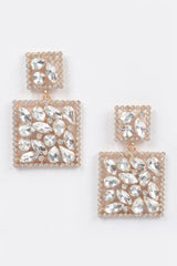 Square Dangle Rhinestone Earring | Mixtshop LLC