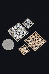 Square Dangle Rhinestone Earring | Mixtshop LLC