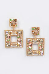 Double Square Bejeweled Earring | Mixtshop LLC