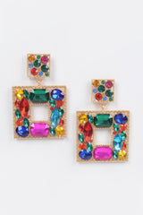 Double Square Bejeweled Earring | Mixtshop LLC