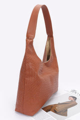 Embossed Faux Leather Shoulder Bag | Mixtshop LLC