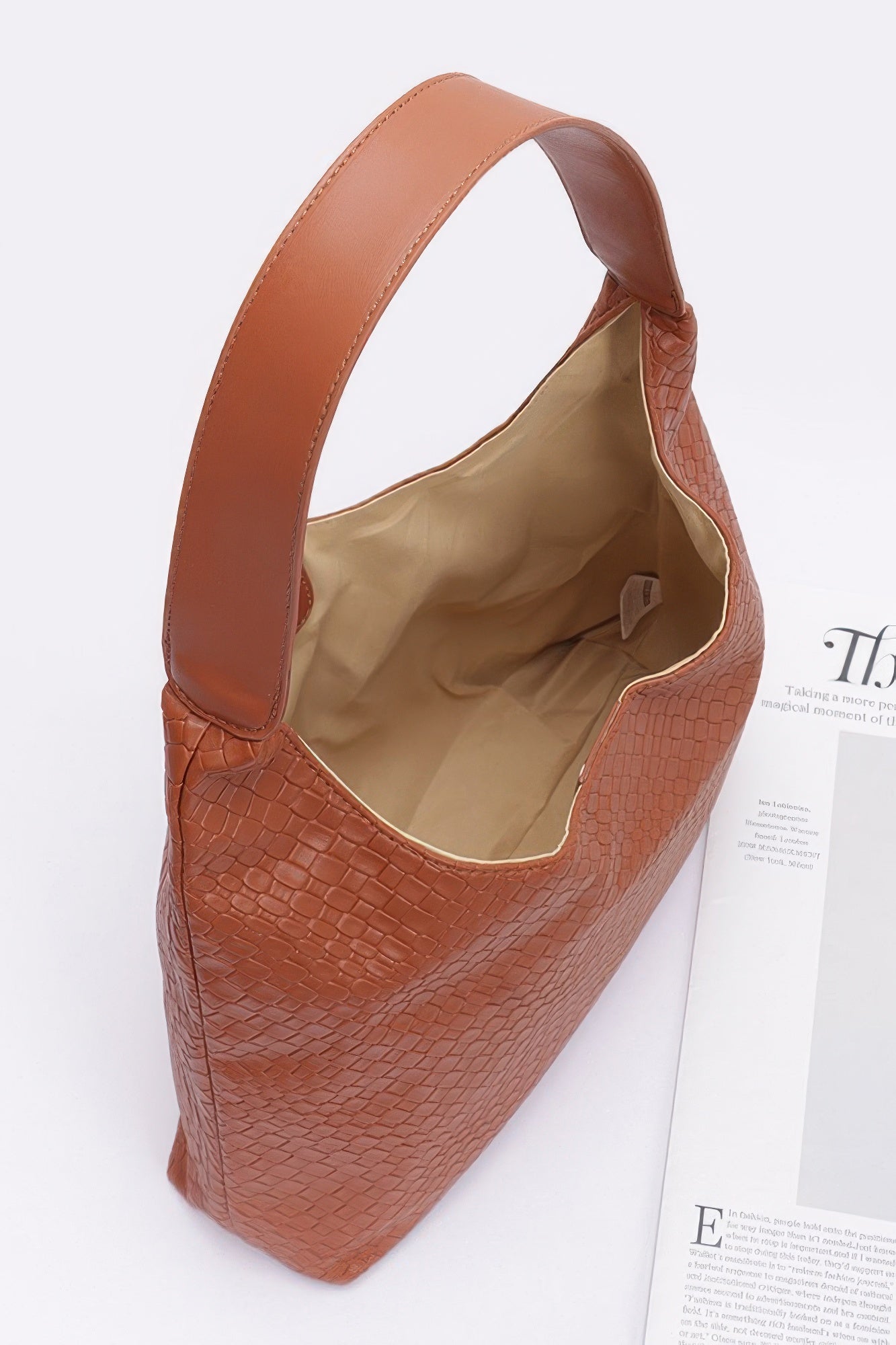 Embossed Faux Leather Shoulder Bag | Mixtshop LLC