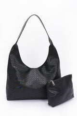 Embossed Faux Leather Shoulder Bag | Mixtshop LLC